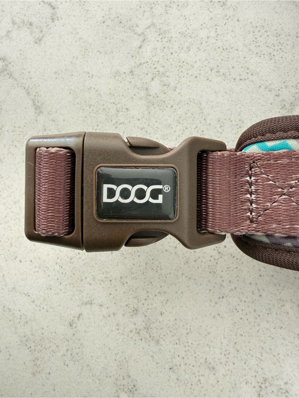 NWT-DOOG Neoflex Soft Harness- Benji- Teal/Brown Chevron Sz Large - Picture 5 of 9